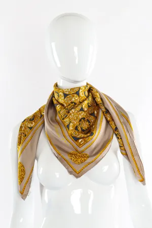 Baroque Heart Print Scarf
