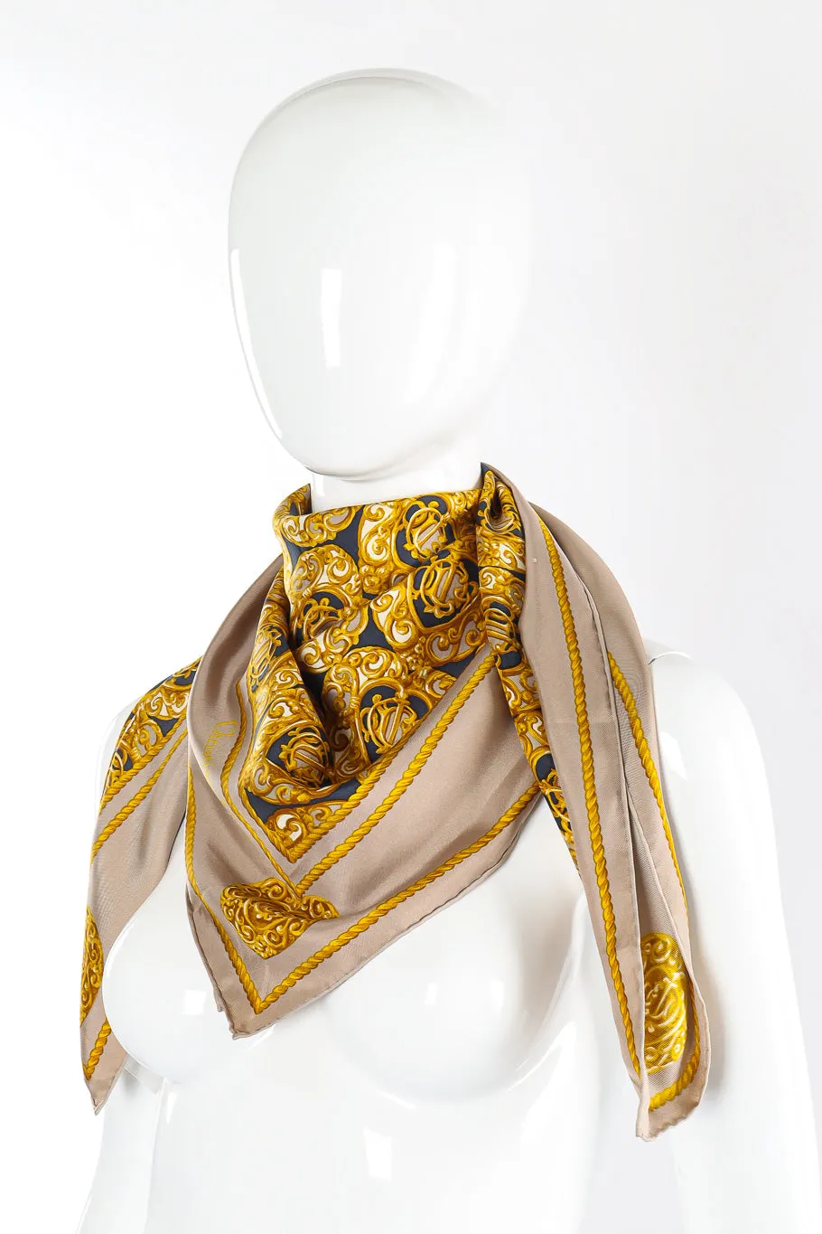 Baroque Heart Print Scarf