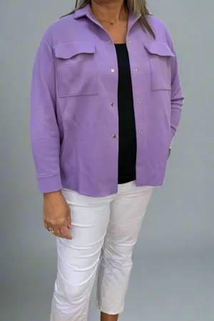 Base Milano Button-Down Cargo in Lavender