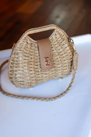 BC Straw Handle Crossbody Bag