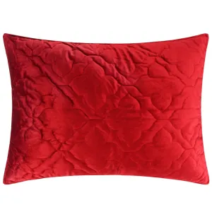 BH Caserta Velvet Red Standard Sham