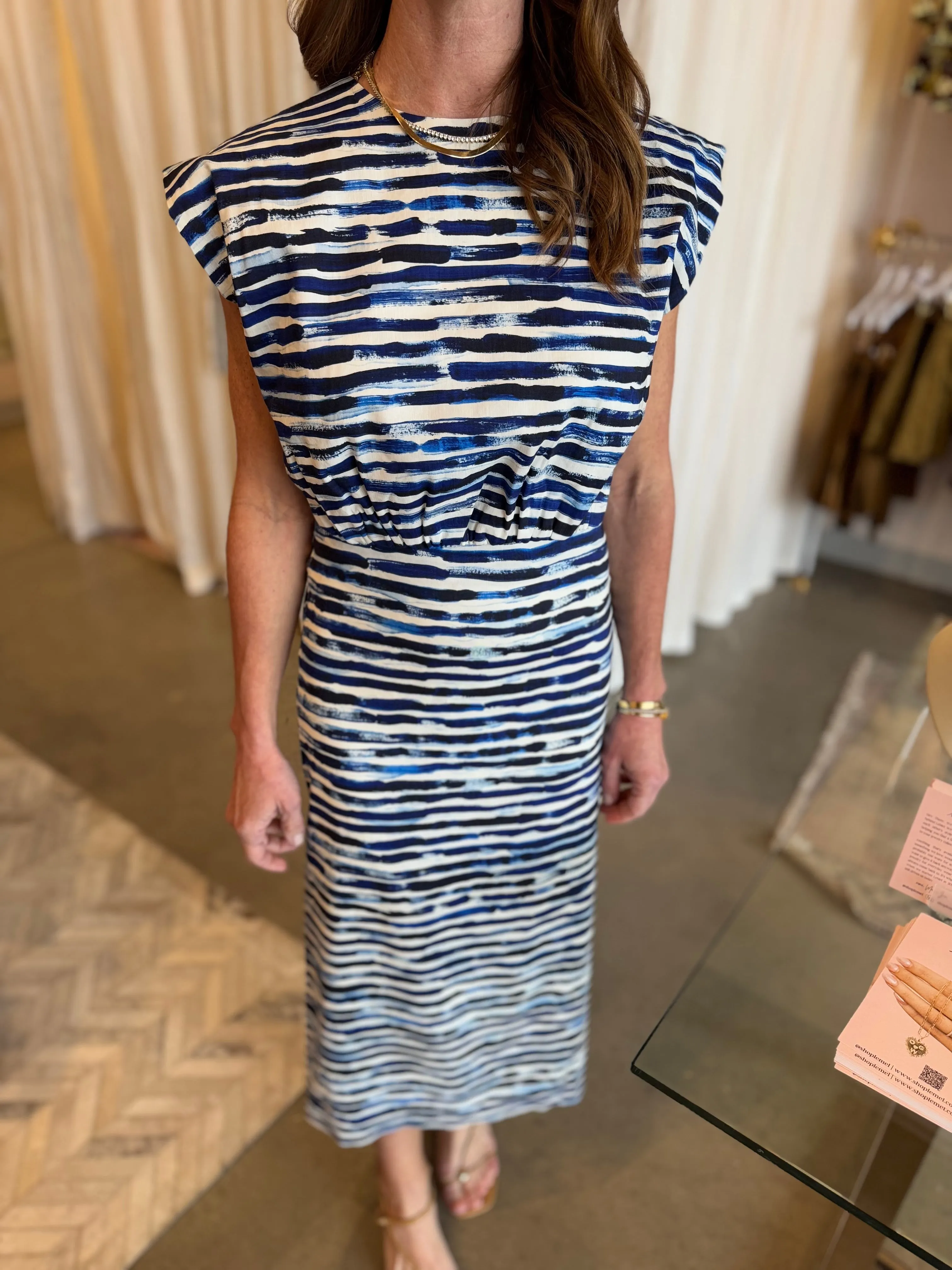 Billie Top in Navy Stripe