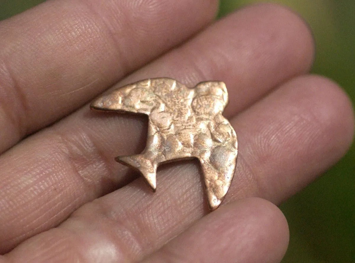 Bird Flying Antique Hammered Pattern Sparrow for Blanks Enameling Stamping Texturing Variety of Metals