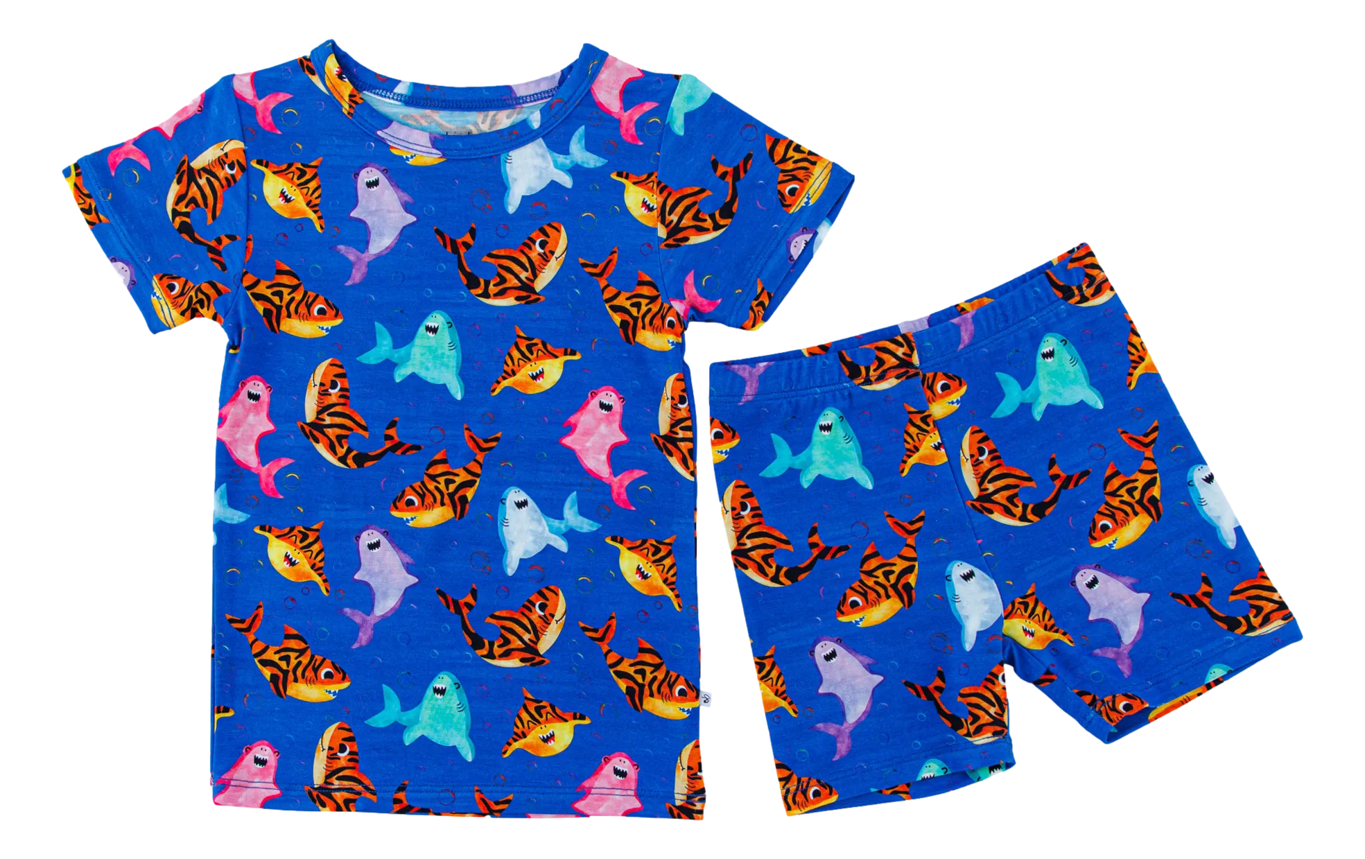 Birdie Bean Bruce Sharks 2-piece Short Sleeve Kids Pajamas with Shorts