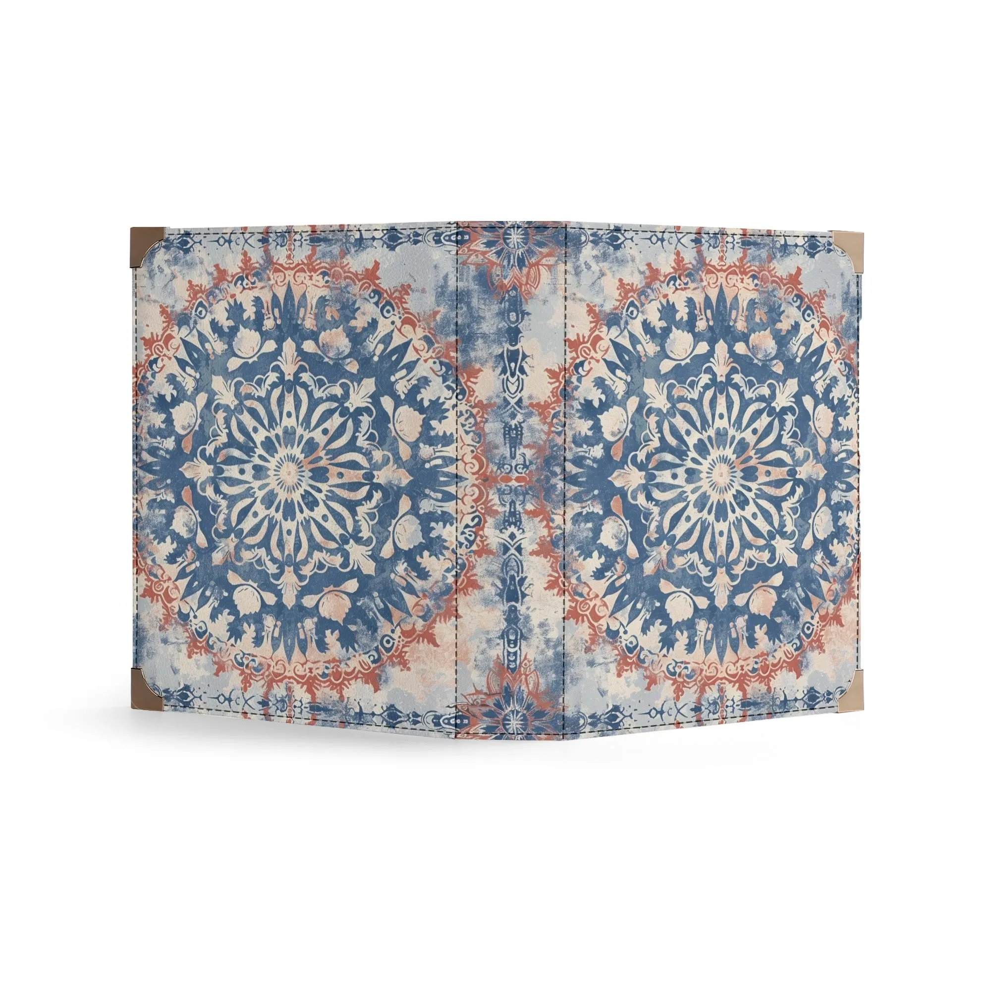 Blue Mandala Bible Cover Purse – Vintage Americana Style Crossbody Shoulderbag in Red White and Blue