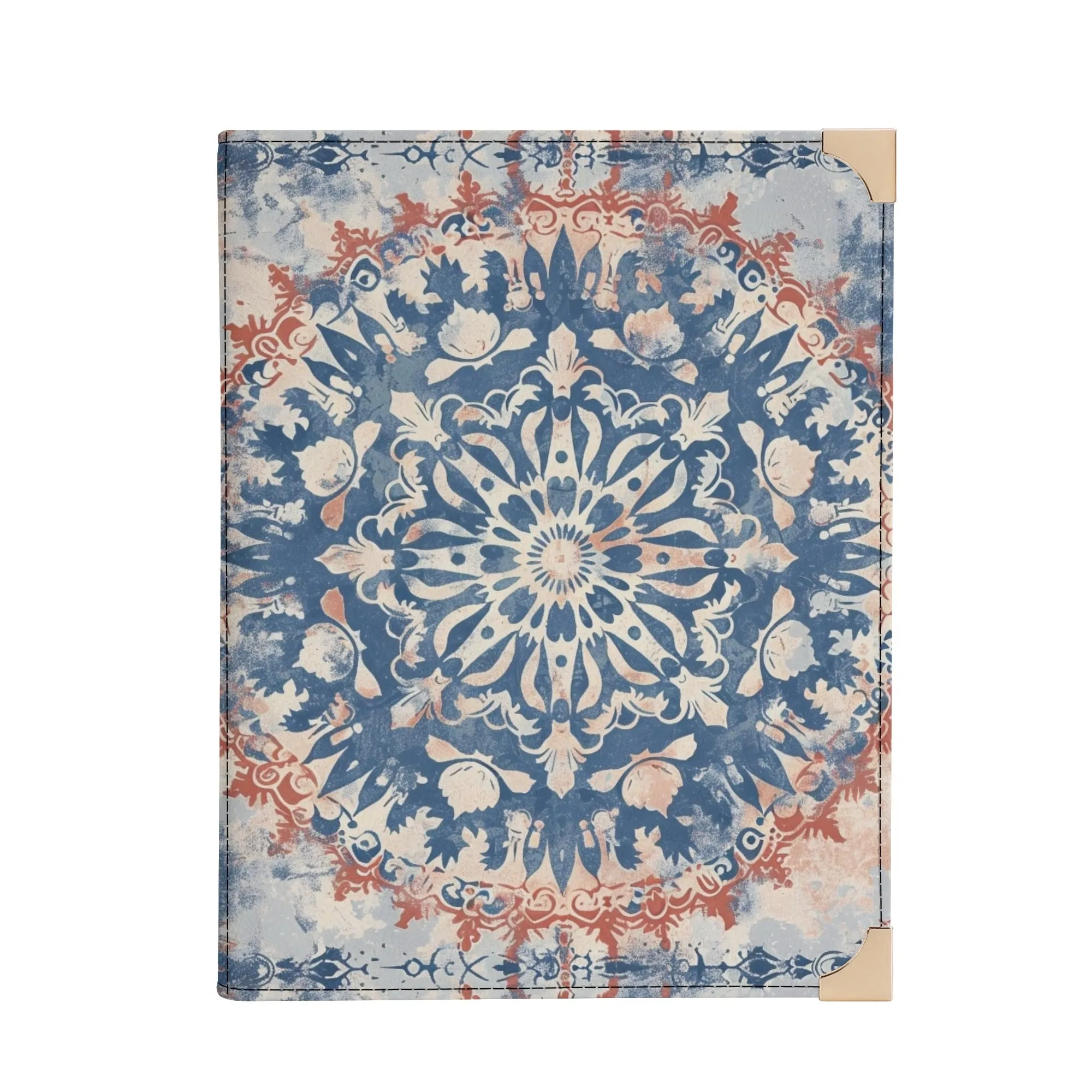 Blue Mandala Bible Cover Purse – Vintage Americana Style Crossbody Shoulderbag in Red White and Blue