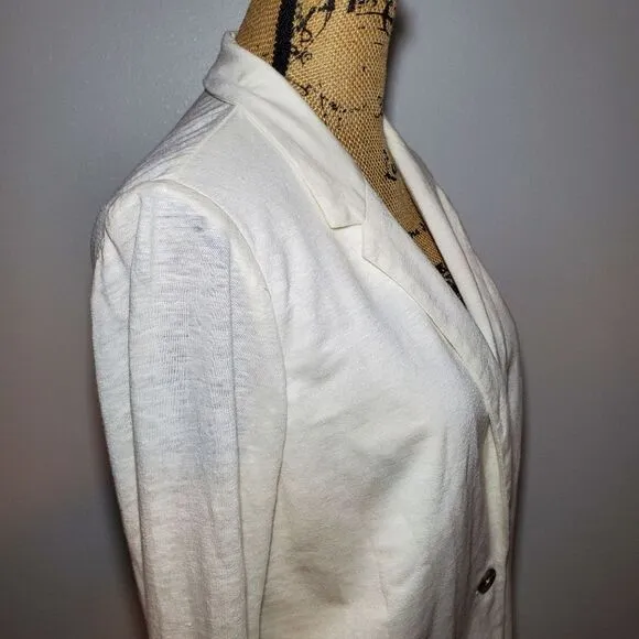 Boden 100% Linen Lightweight Blazer Style Cardigqn Size 8