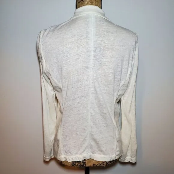 Boden 100% Linen Lightweight Blazer Style Cardigqn Size 8