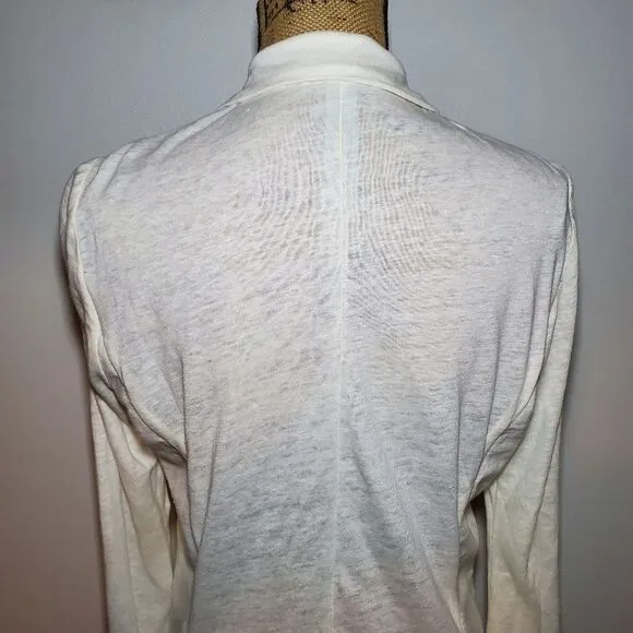 Boden 100% Linen Lightweight Blazer Style Cardigqn Size 8