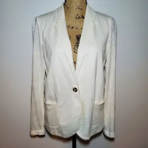 Boden 100% Linen Lightweight Blazer Style Cardigqn Size 8