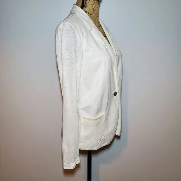 Boden 100% Linen Lightweight Blazer Style Cardigqn Size 8