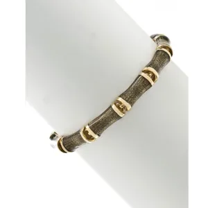 Brown Snakeskin Segmented Bamboo Bracelet