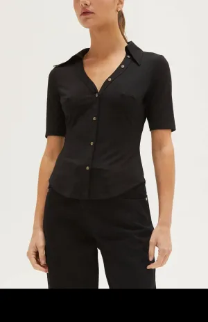 Button Up Polo Top