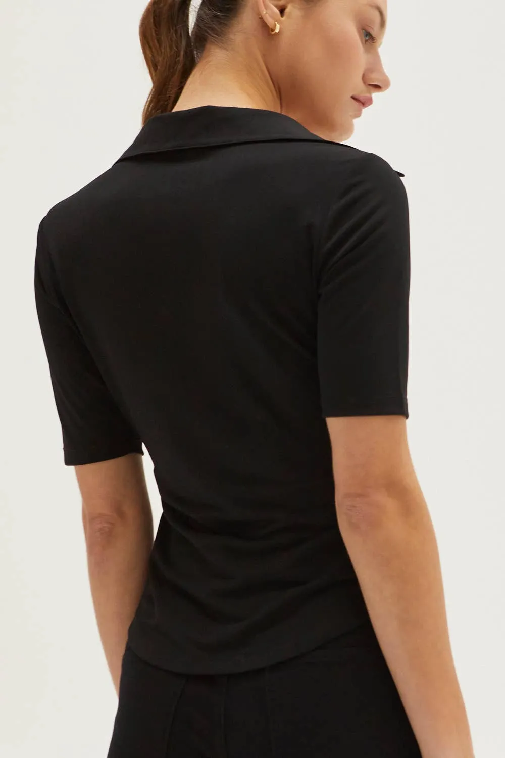 Button Up Polo Top