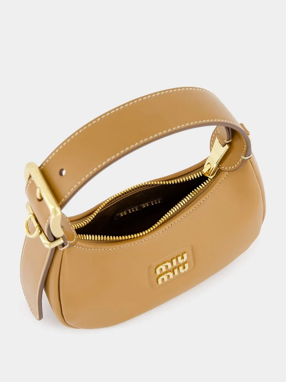 Caramel Leather hobo bag