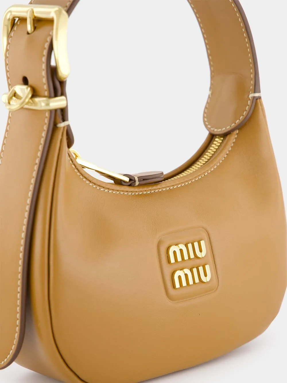 Caramel Leather hobo bag