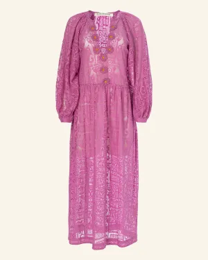 Celeste Fig Lace Dress