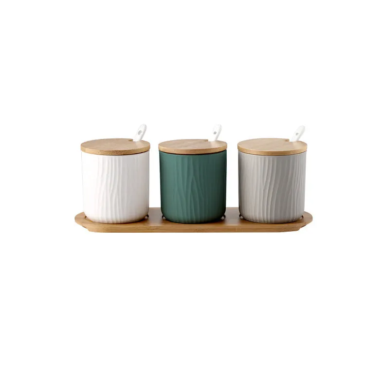 Ceramic Spice Jar- Set of Three