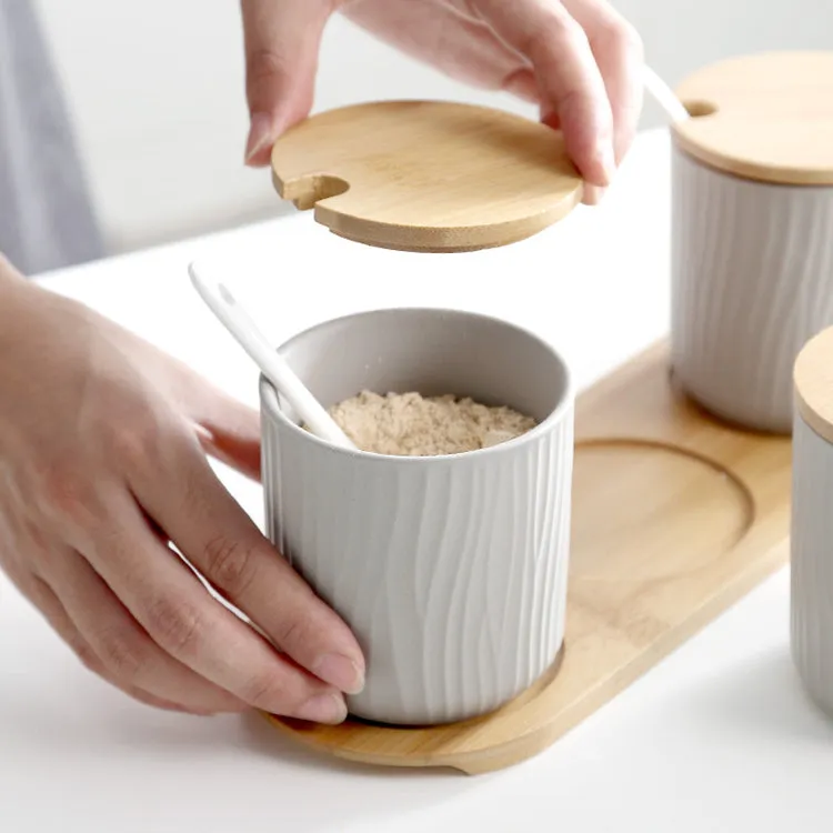Ceramic Spice Jar- Set of Three