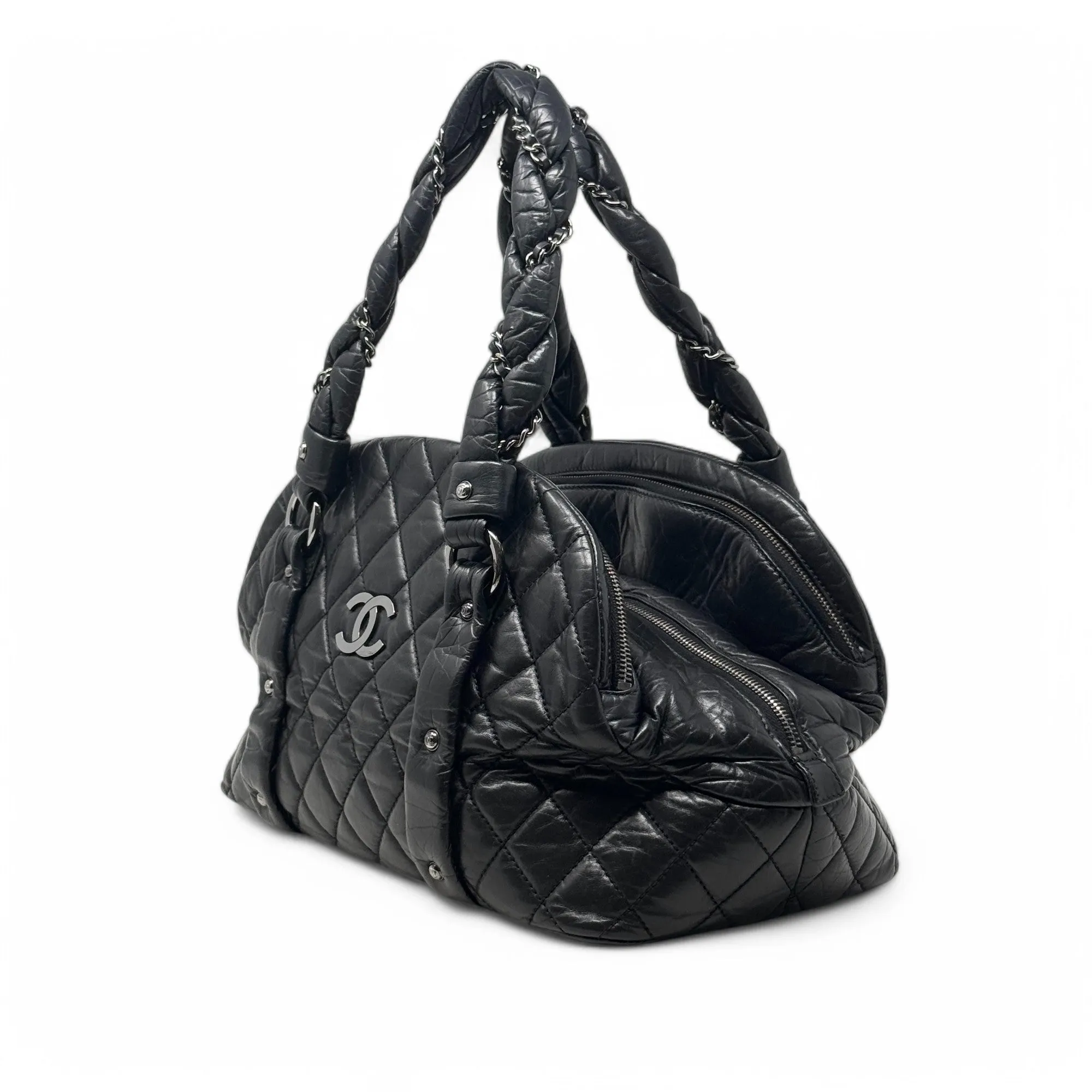 Chanel Black Lady Braid Bowler