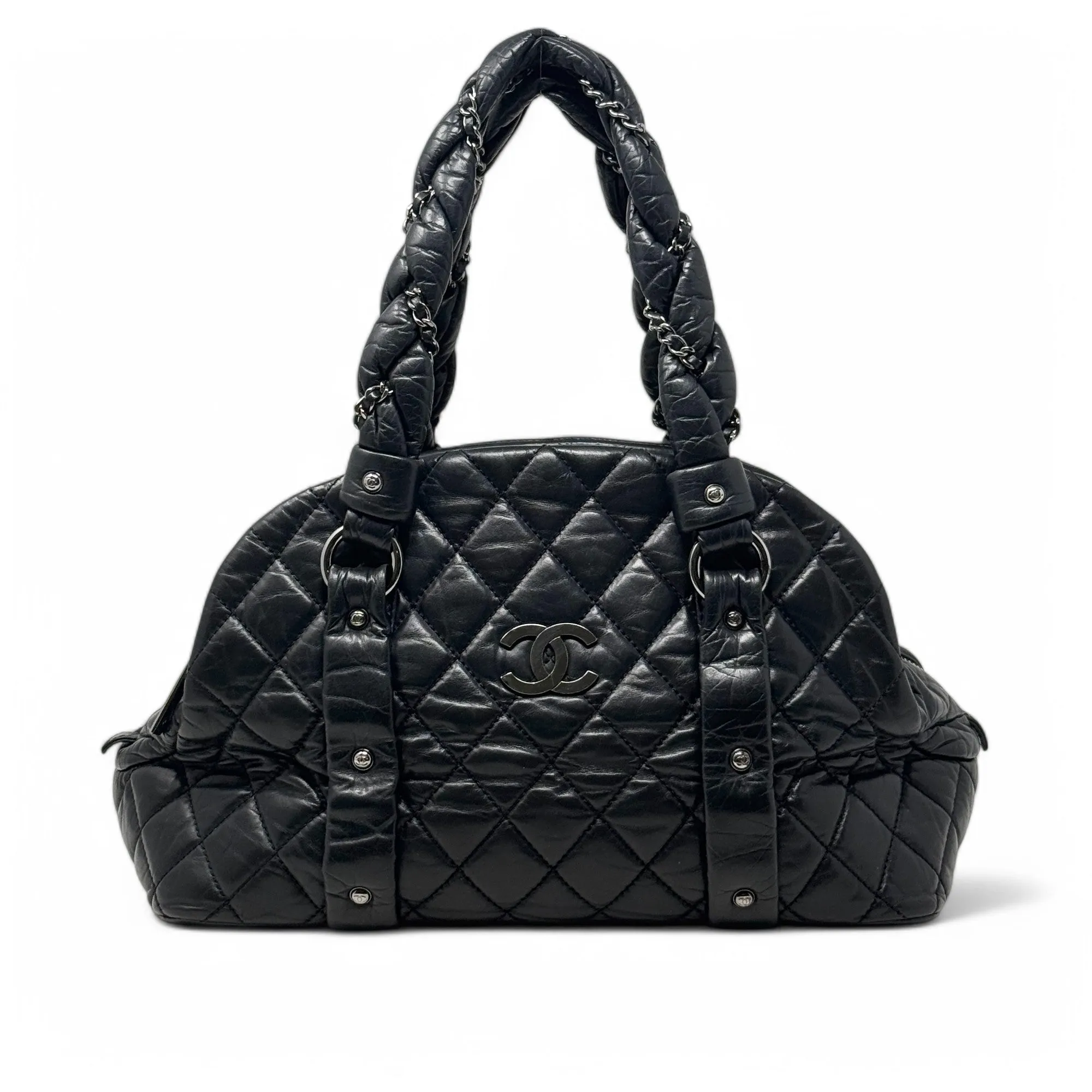 Chanel Black Lady Braid Bowler