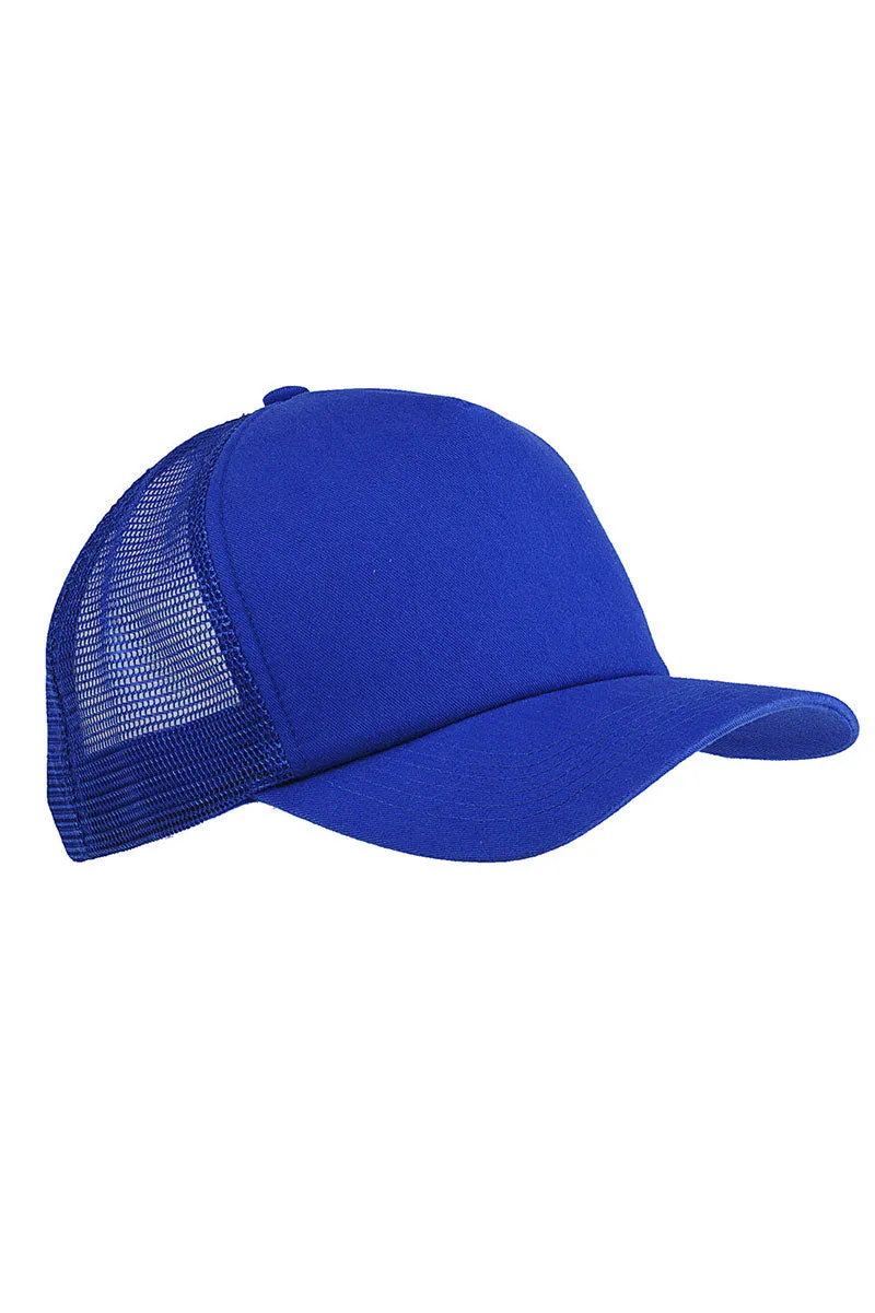 Check It Out Mama Black Twill Front Mesh Trucker Cap