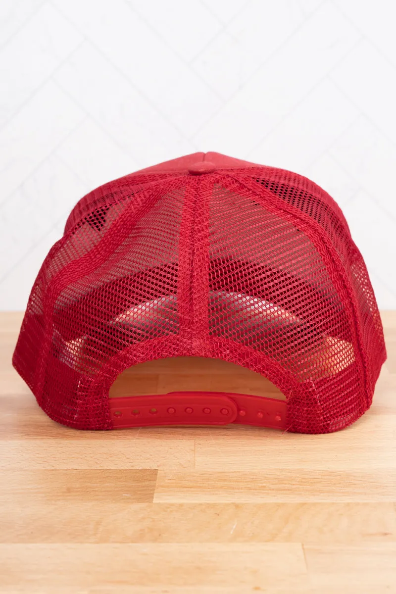 Check It Out Mama Black Twill Front Mesh Trucker Cap