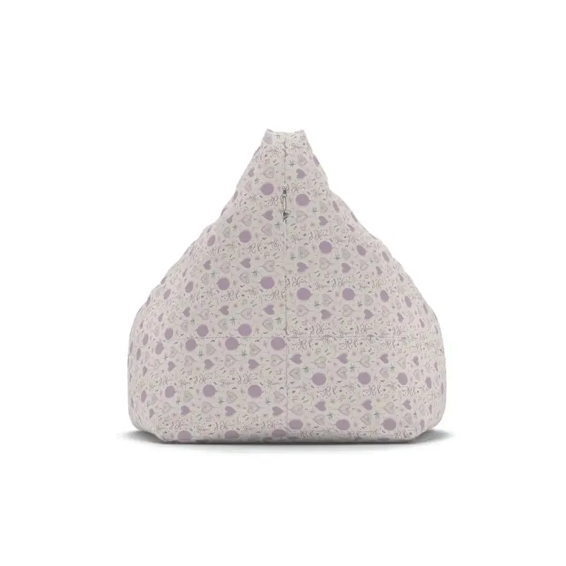 Chic Hearts Pattern Bean Bags Cover with Sewn in Case