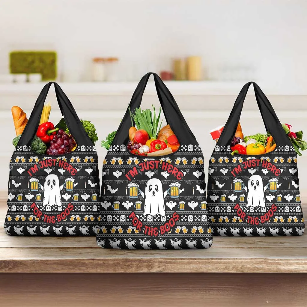 Christmas Africa Boo Beer Grocery Bag I'm Just Here For The Boss DT03