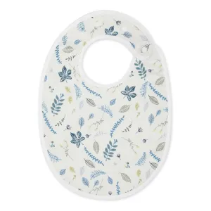 Classic Bib - Pressed Leaves Blue