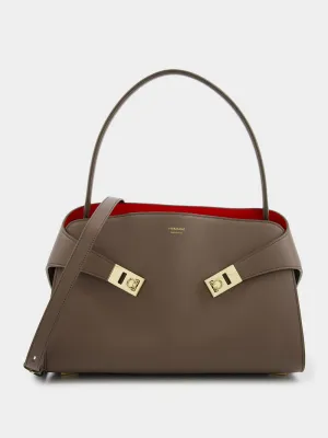 Clay Flame Red Small Hug Soft Leather Handbag
