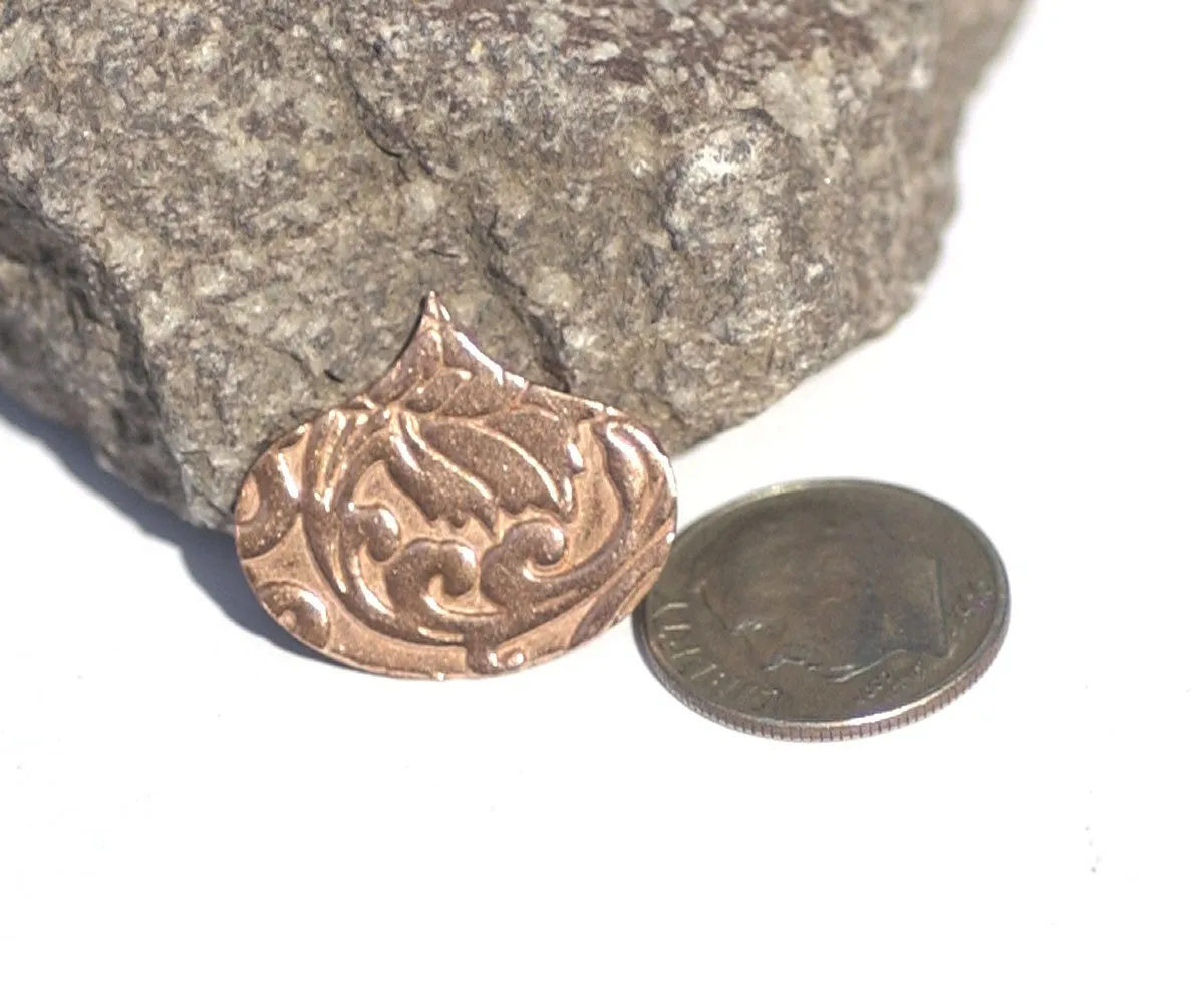 Cloud 21mm x 19mm 20g in Lotus FlowersTextured Shape Blank for Metalwork Stamping Texturing Blanks Variety of Metals - 6 pieces