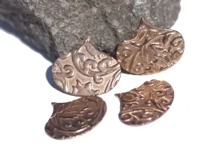 Cloud 21mm x 19mm 20g in Lotus FlowersTextured Shape Blank for Metalwork Stamping Texturing Blanks Variety of Metals - 6 pieces
