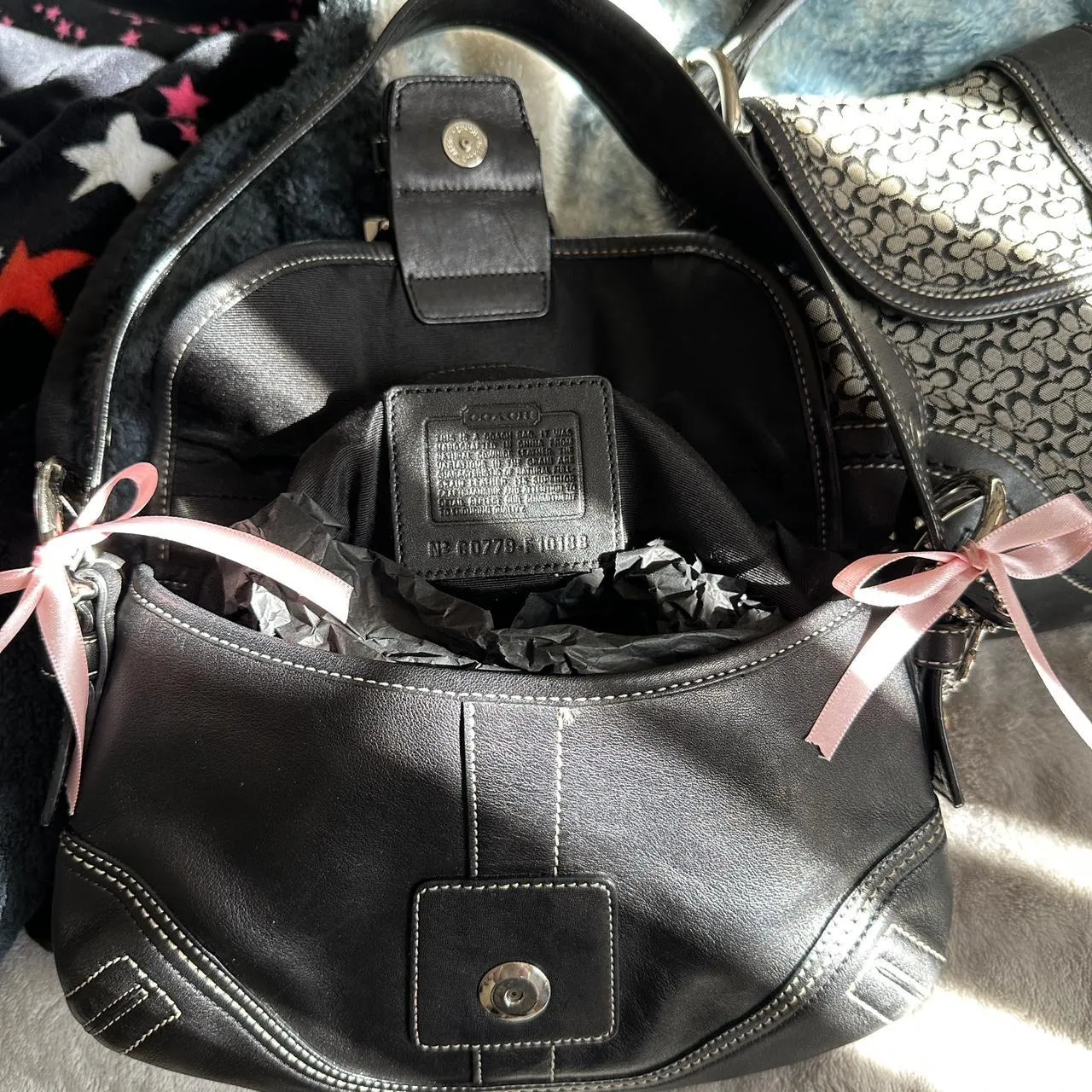 Coach mini soho leather baguette 🍒✨💕