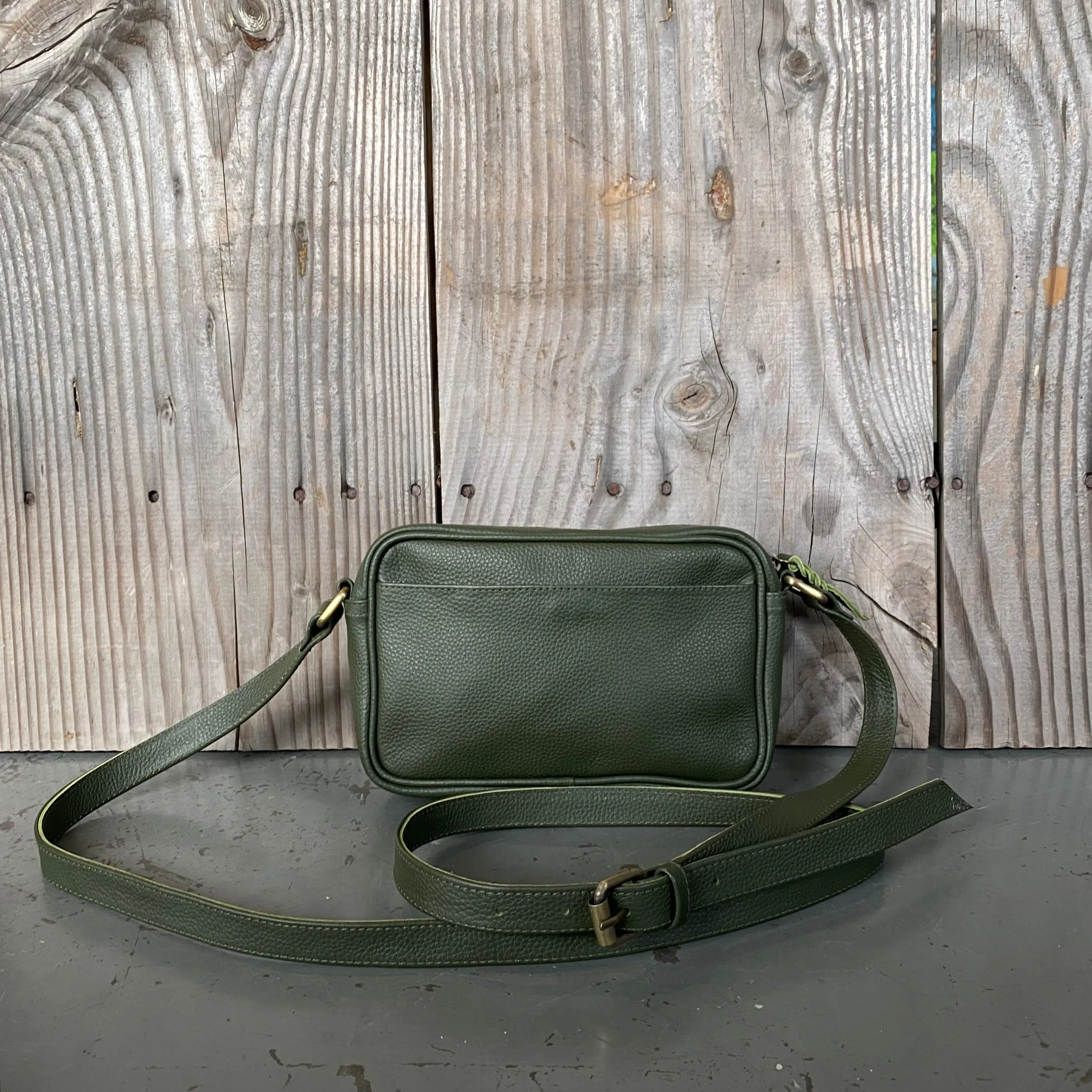 Coloured Leather Pouch with Strap