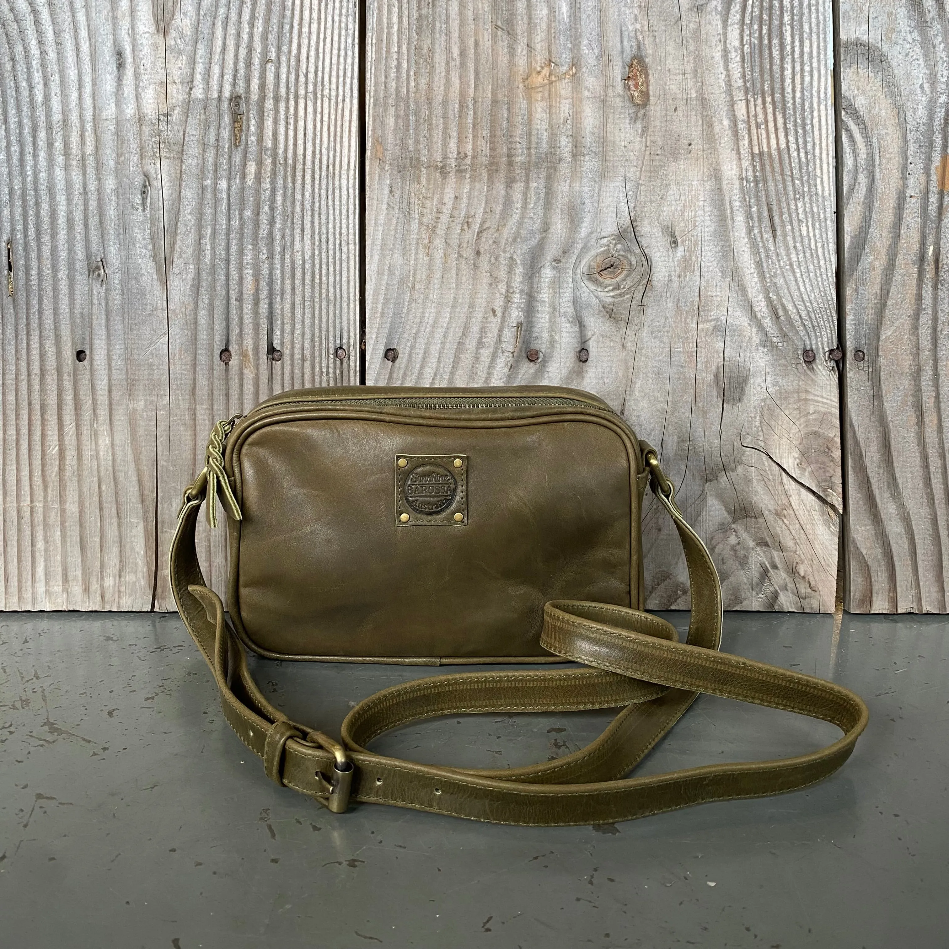 Coloured Leather Pouch with Strap