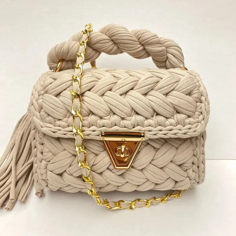 Colourful Crochet Woven Crossbody Bag