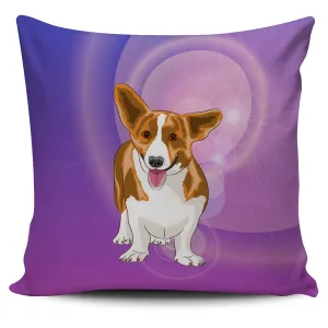 Corgi Pillow Cover - Purple