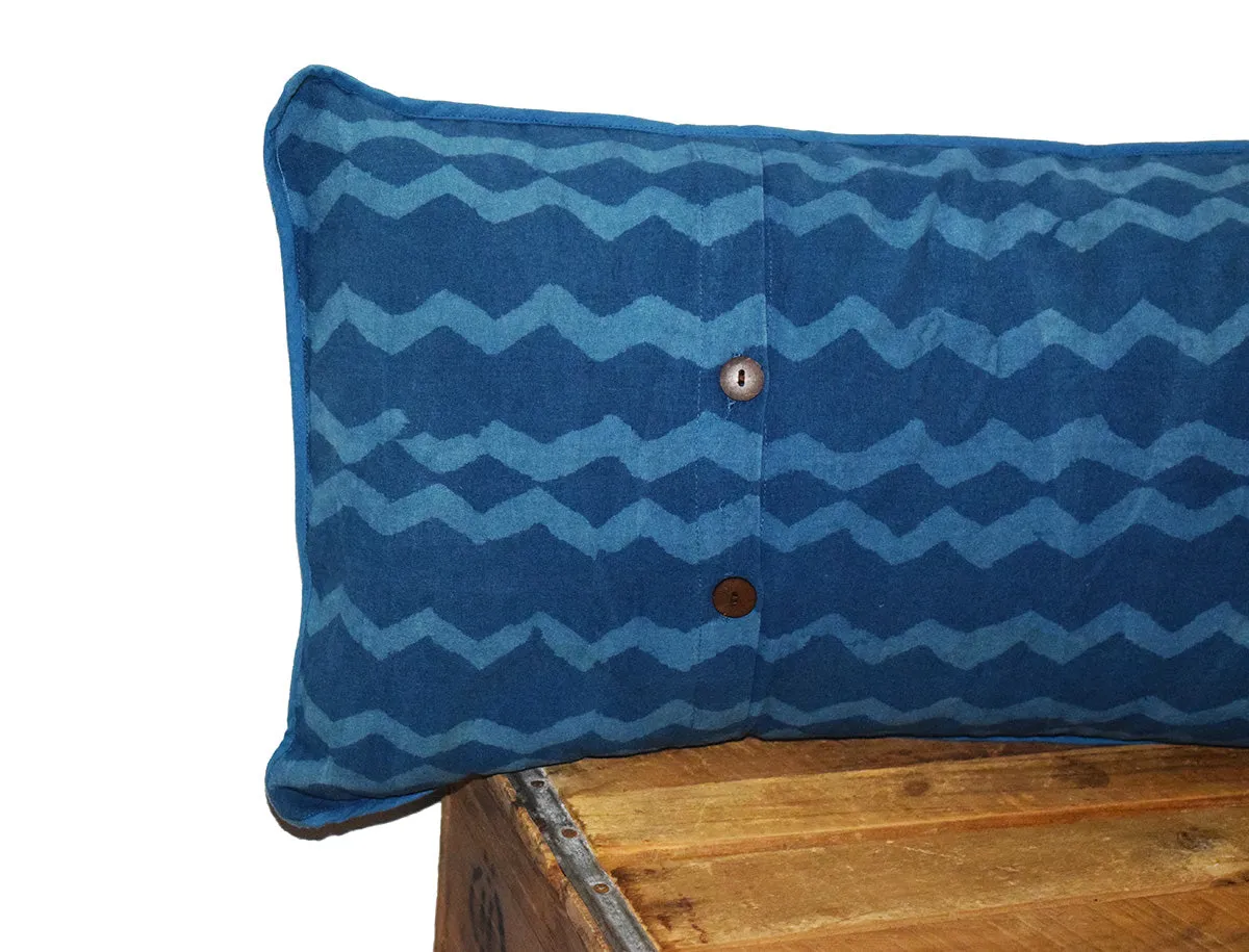 Cotton Lumbar Pillow | Geri Indigo