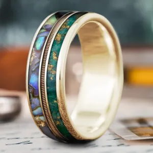 Custom Design - 3-Inlay Metal Center Ring sknYy0b9nvXWhuOzgCISbjM_