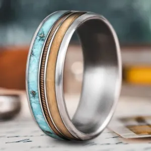 Custom Design - 3-Inlay Metal Center Ring sRRwxfmv6HcQ8OMu4qnKftny