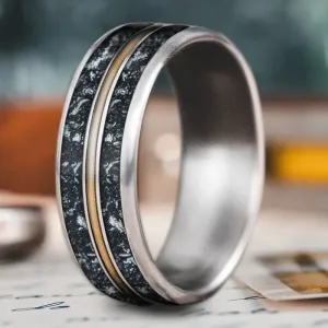 Custom Design - 3-Inlay Metal Center Ring tGJa6Lnpw5kz3F6Qcw5gHZqC