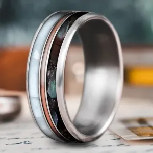 Custom Design - 3-Inlay Metal Center Ring uibIRLs36ieUUxxZApC1tmic
