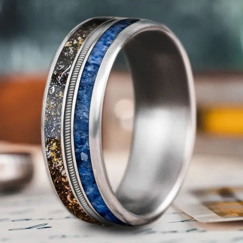 Custom Design - 3-Inlay Metal Center Ring XxDZSAGbiowA6lmaMU_QhDqg