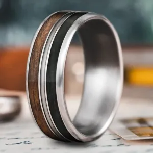 Custom Design - 3-Inlay Metal Center Ring YZsJrYyPH663I5g09lF4zuNA
