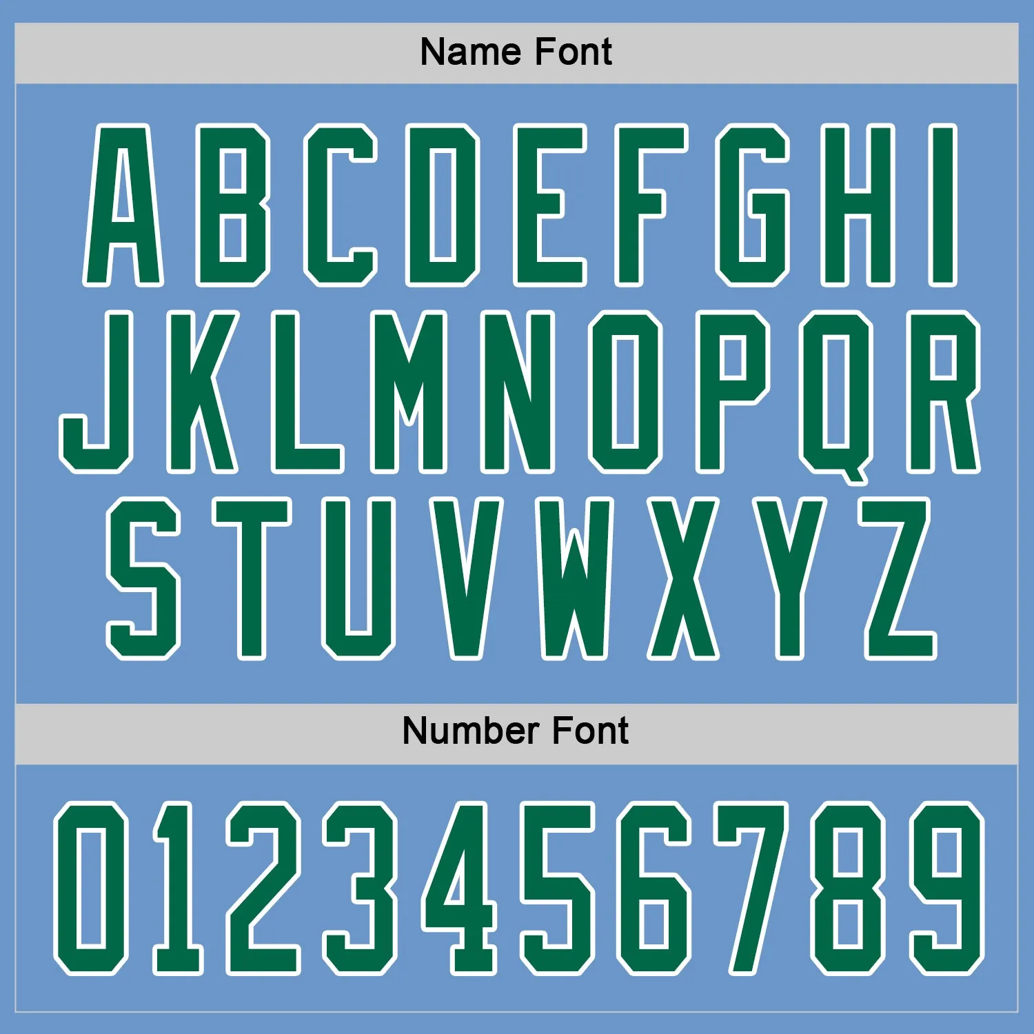 Custom Light Blue Kelly Green-White Hockey Jersey