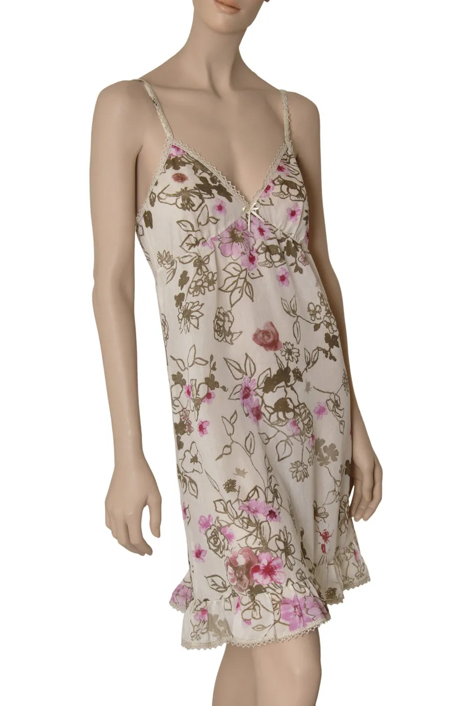 DIVINA Silk Floral Chemise