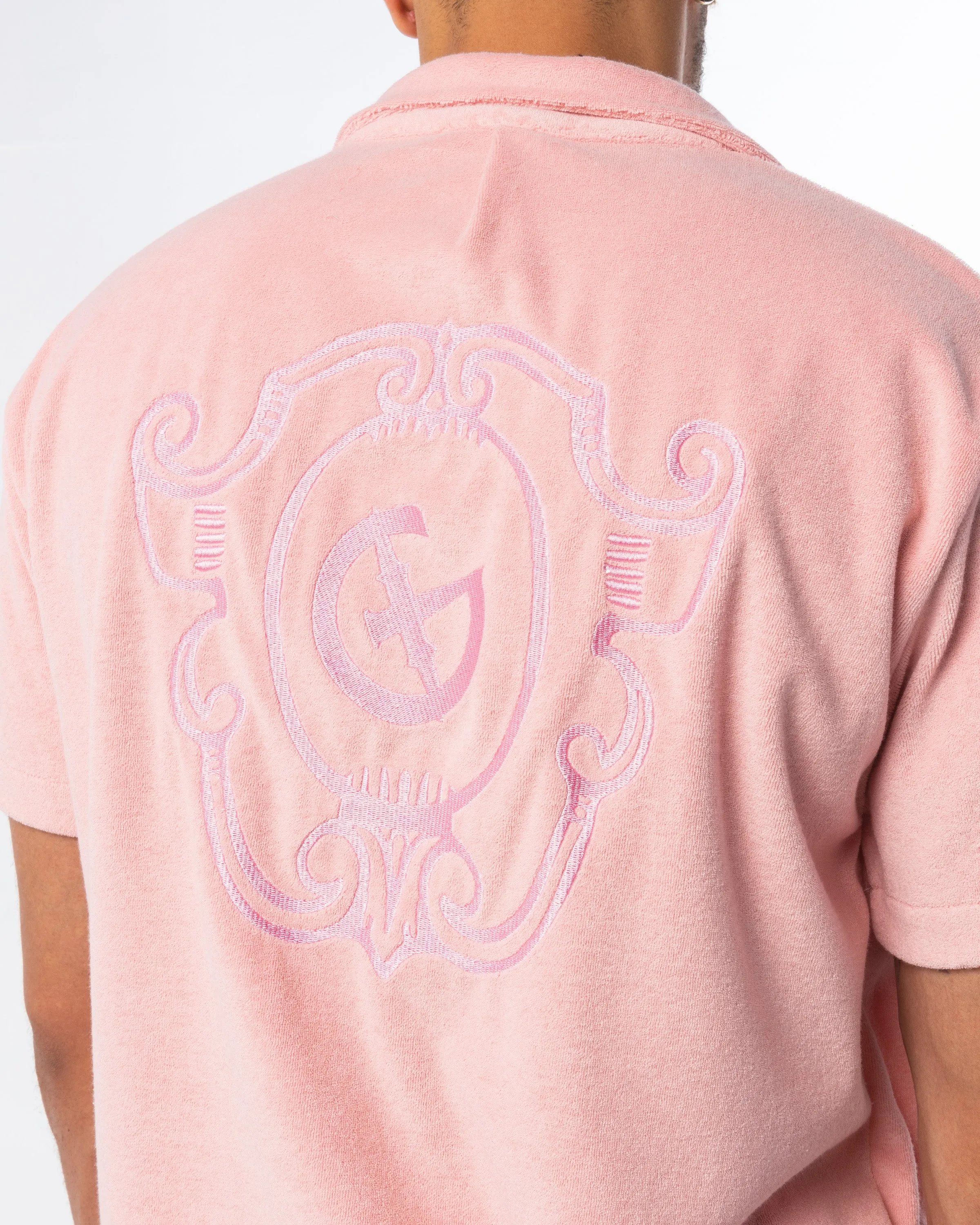 DOESN'T MATTER I'M LOADED BUTTON-UP (PINK BLUSH)