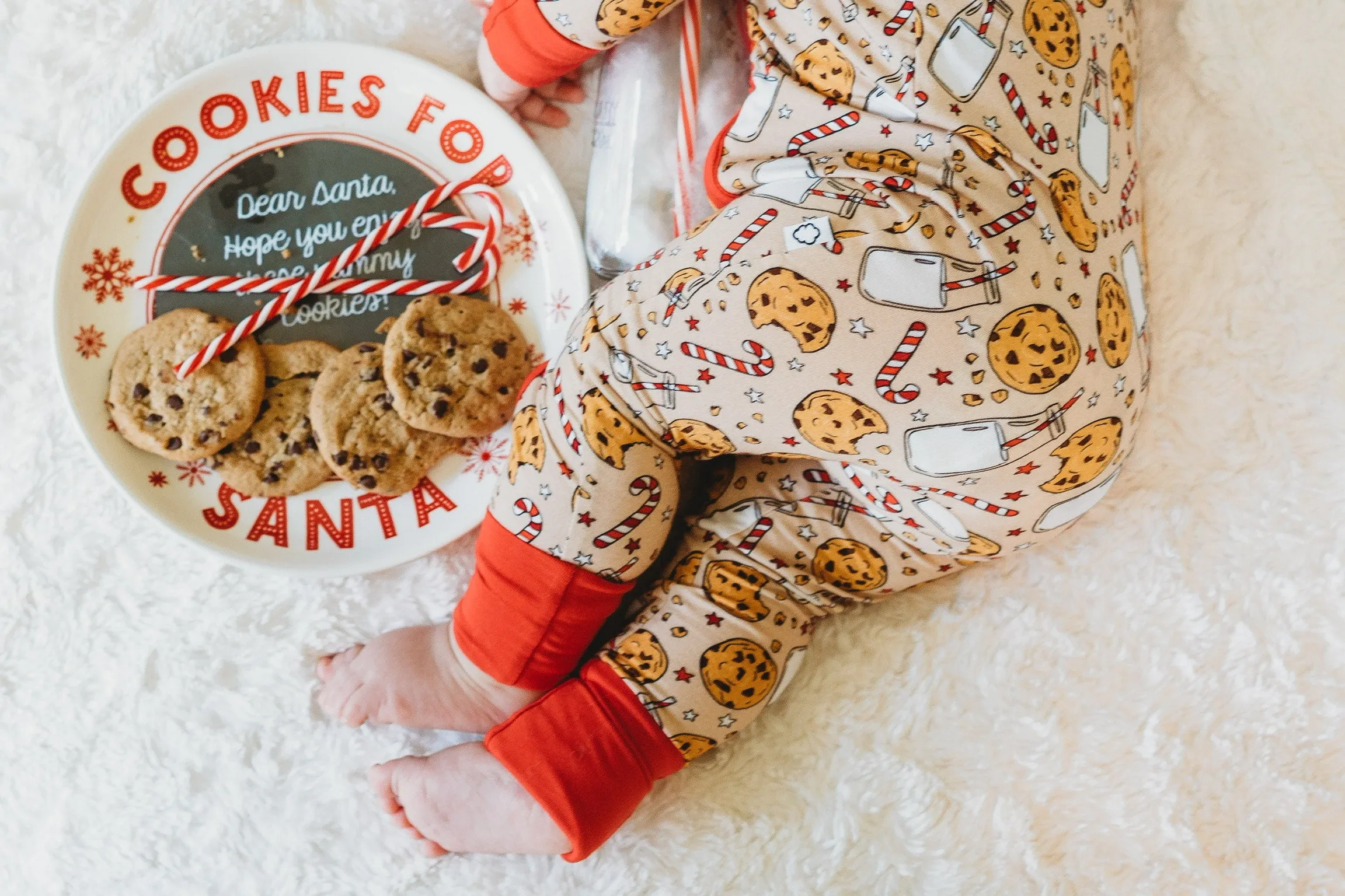 Dream Big Little Co Christmas Milk N Cookies Dream Romper