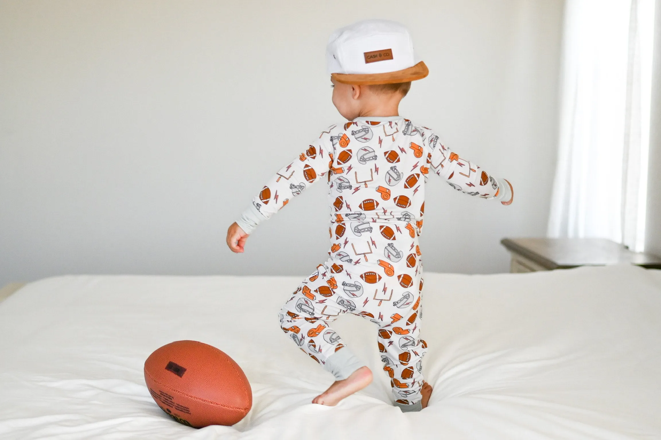 Dream Big Little Co Electric Touchdownz Dream Romper